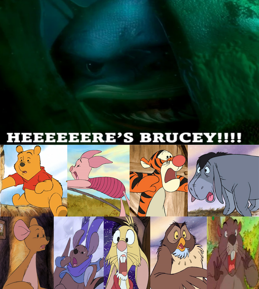 Bruce Scared Deviantart Bruce Scares Pooh and Friends by darkmeowser on DeviantArt