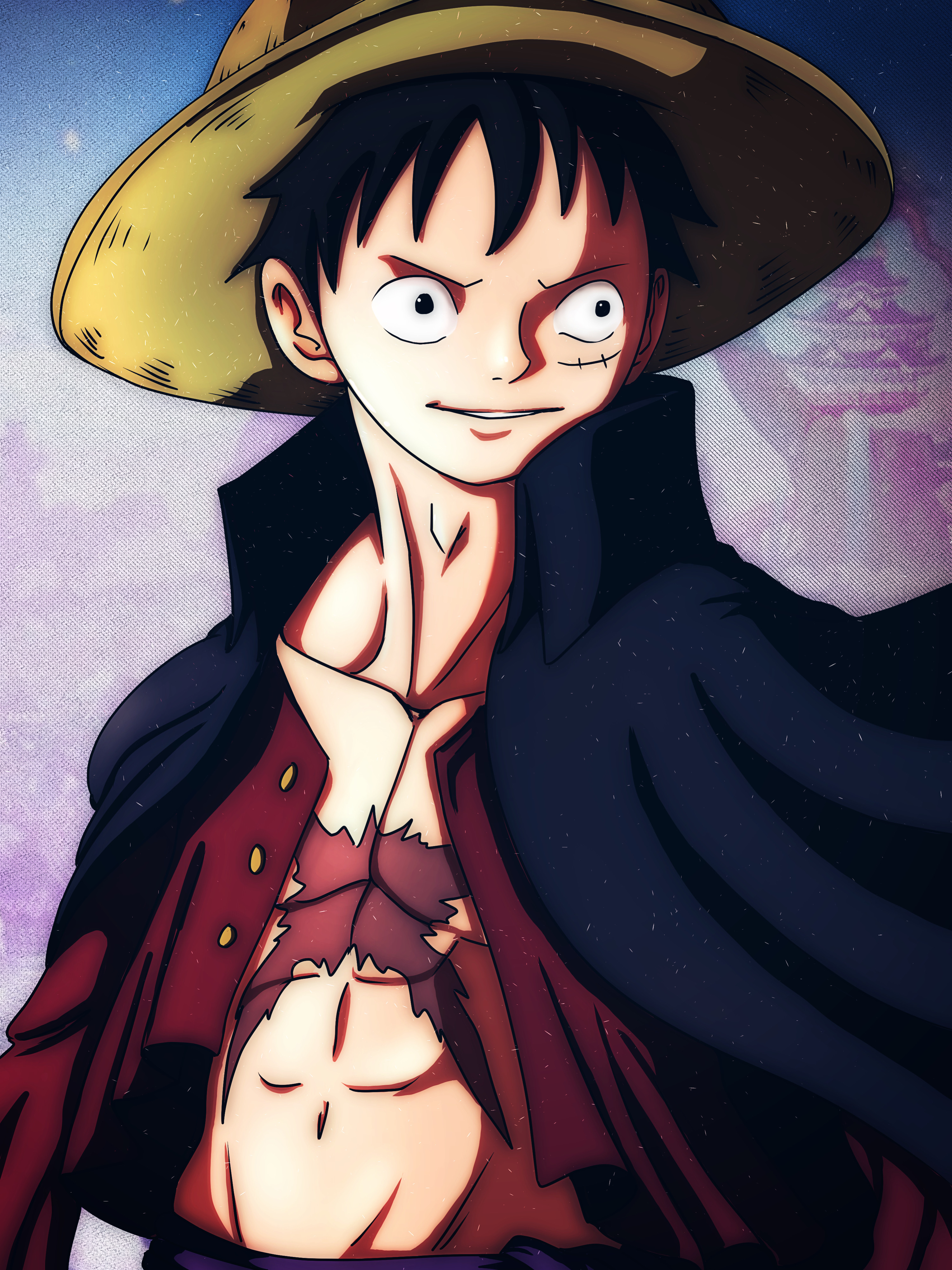 One Piece - Luffy in Wano Artwork Poster Emoldurado, Quadro em