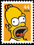 The Simpsons : Homer Stamp by dA--bogeyman