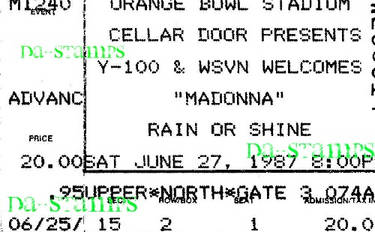 Madonna Concert 6-27-87