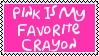 Pink Favorite Crayon Stamp by dA--bogeyman