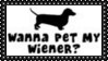 Wanna Pet My Wiener? Stamp