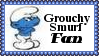 Grouchy Smurf Fan Stamp