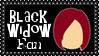 Marvel Comics Black Widow Fan Stamp