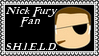 Marvel Comics Nick Fury - SHIELD Fan Stamp by dA--bogeyman