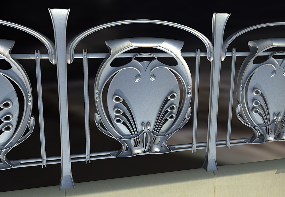 art nouveau railing