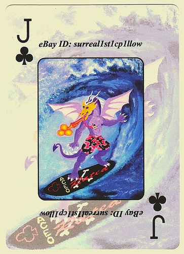 Surfer Jack (of Clubs) ~ PLAYING CARD