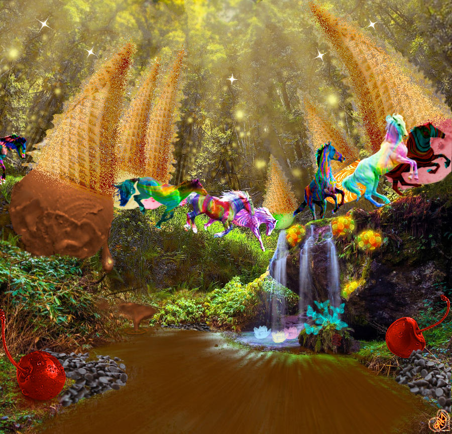 Psychedelics Running Thru The Ice Cream Forest by surreal1st1cp1llow