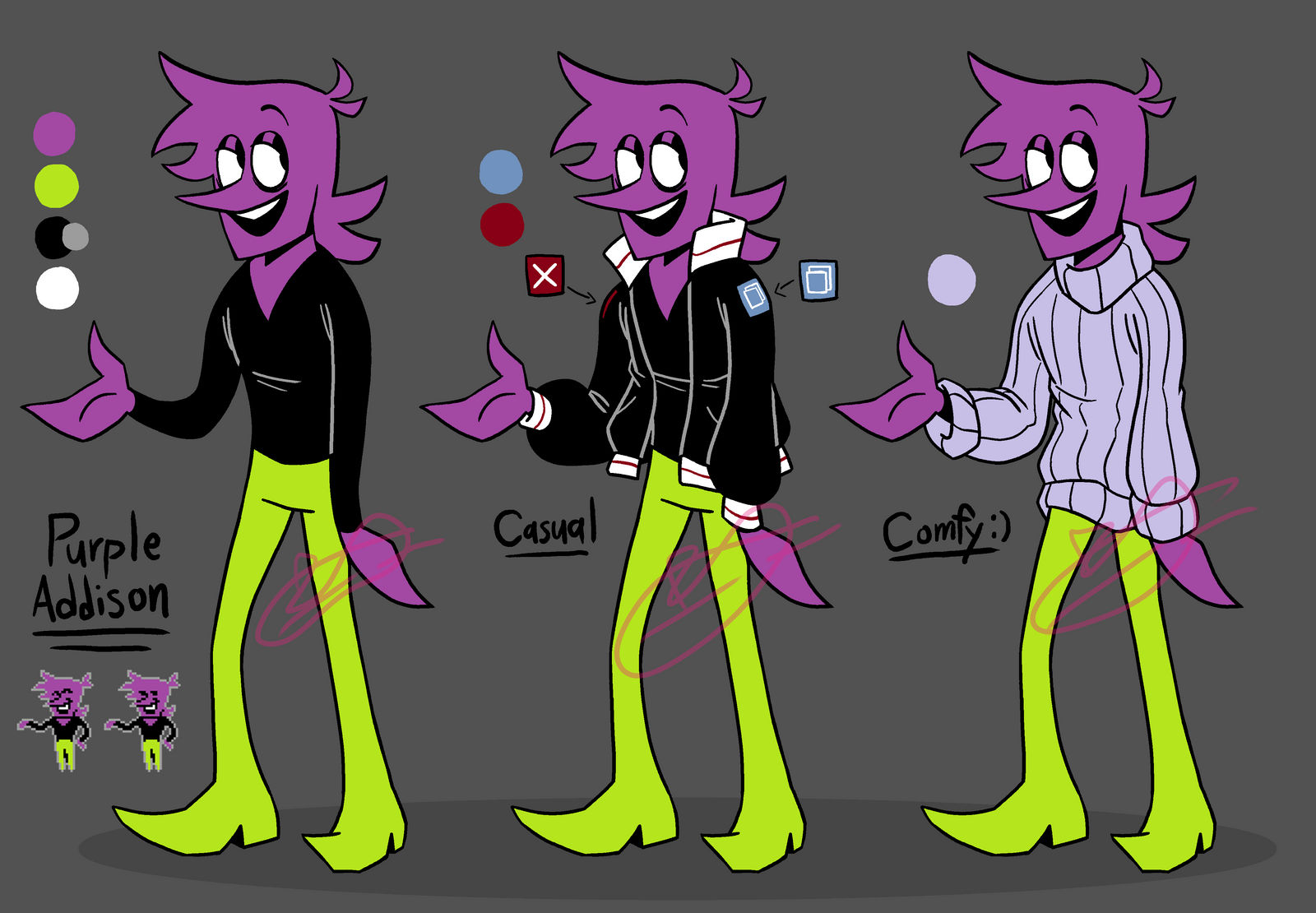 Purple Addison (deltarune oc) by fuchsia-neko on DeviantArt