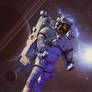 Astronaut in Galaxy