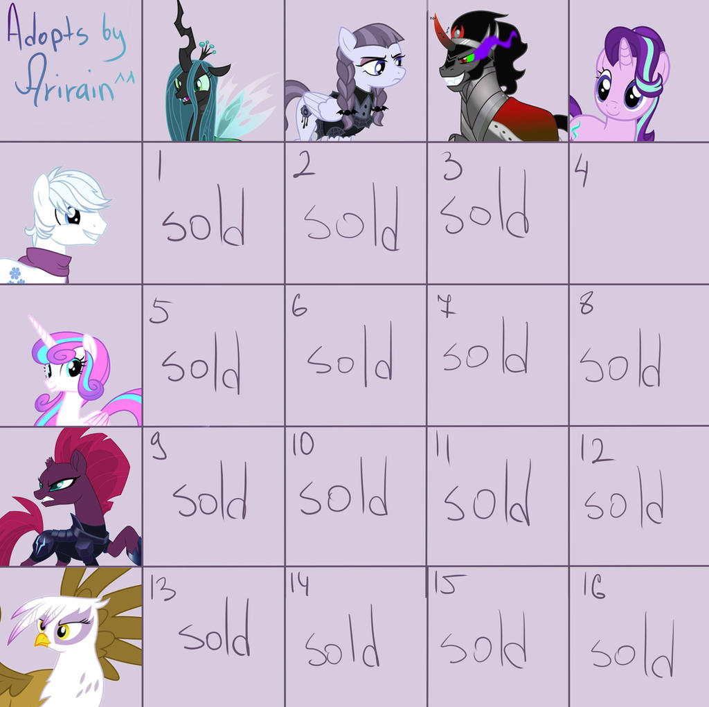 Mlp Values Chart Mlp Breedable chart: CLOSED by Arirain on DeviantArt