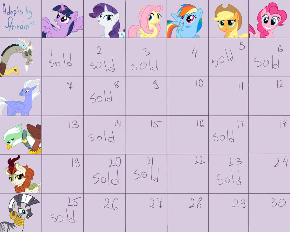 Mlp Values Chart Mlp Breedable chart: OPEN by Arirain on DeviantArt
