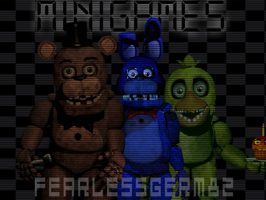 Animatronics from the fnaf minigames