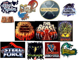 My favorite roller coaster logos