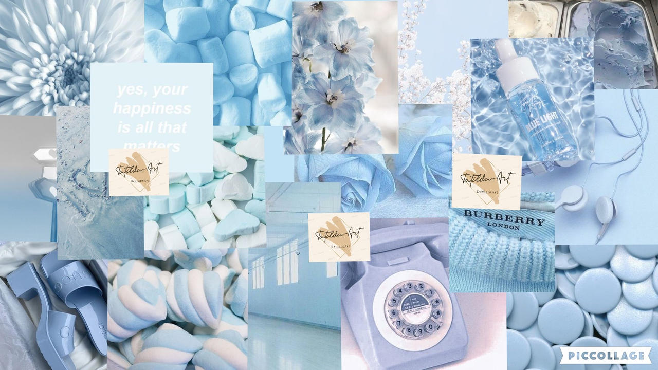 Soft Blue aesthetic collage by tatilda-Art on DeviantArt