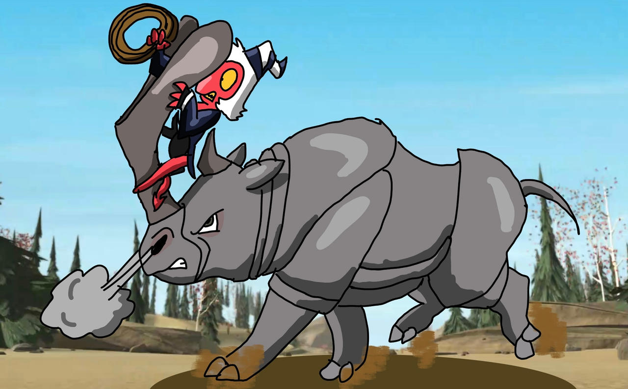 Rhino Riding pt 2 by Rileyopal on DeviantArt