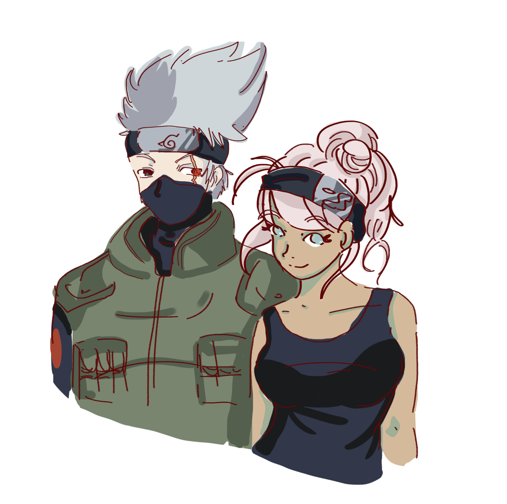 kakashi  y Nia