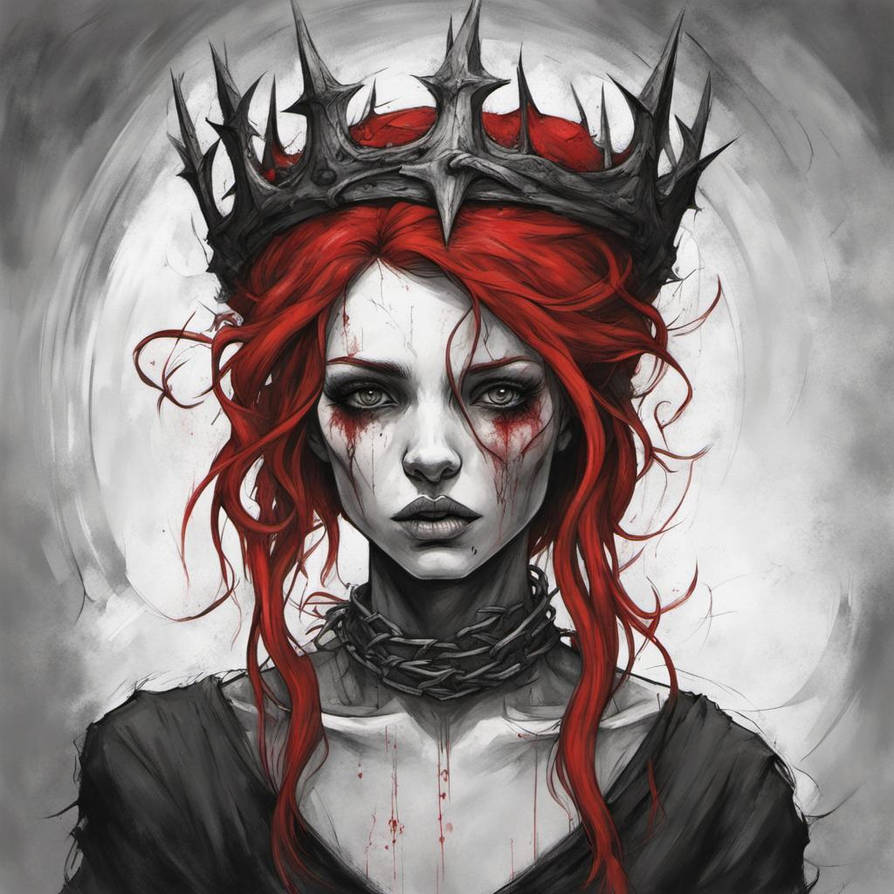 Female Dark Entity Wearing Crown Of Thorns, Horror by thecrow1299 on ...