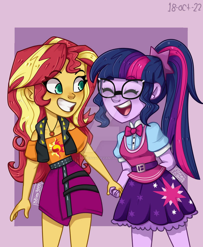 (MLP EG) sunset shimmer y twilight sparkle/sci-twi by kikimi34454 on ...