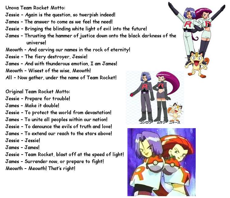 Team Roket Salute Team Rocket Mottos by UnovaVampire on DeviantArt