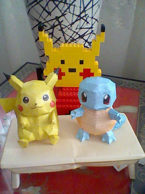 Pikachu and Squirtle Pokedolls