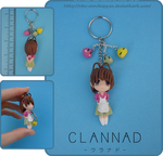 Clannad - Chibi Nagisa and Dangos keychain by Nko-ennekappao