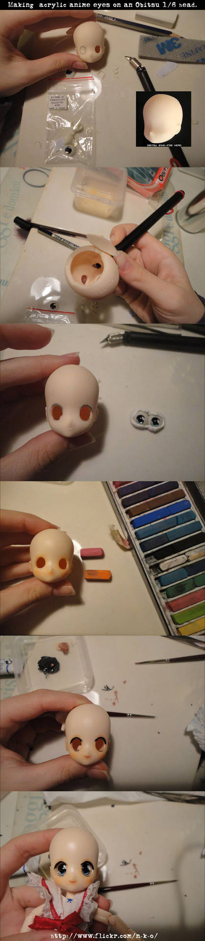 Making Eyeholes and Face up on an Obitsu head