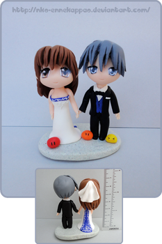 Clannad - Nagisa and Tomoya wedding cake topper