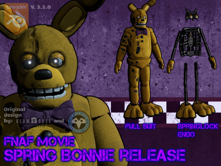 FNaF movie Spring Bonnie release (blender v.3.3.0) by Stridity on ...