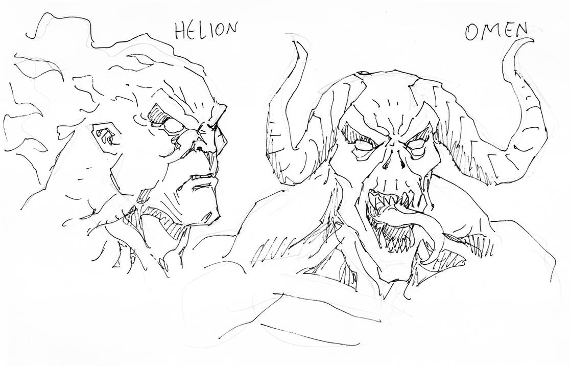 Helion Character Helion and Omen Sketch by AllPat on DeviantArt