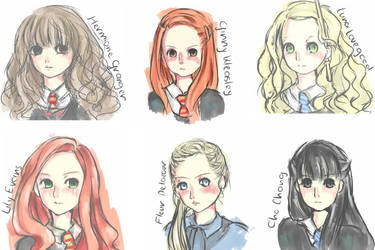 [Quick doodle] Girls in Harry Potter