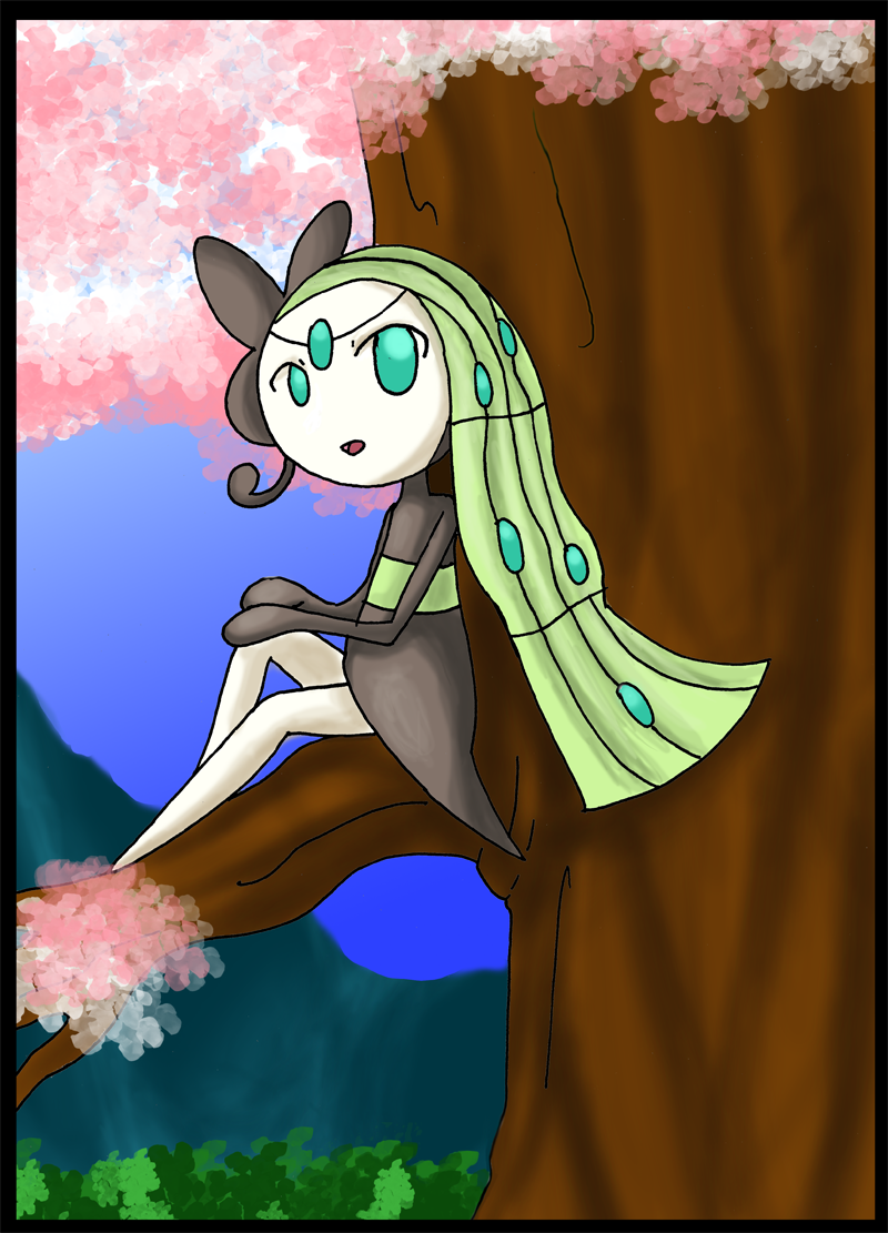 meloetta and meloetta (pokemon) drawn by artsy-rc