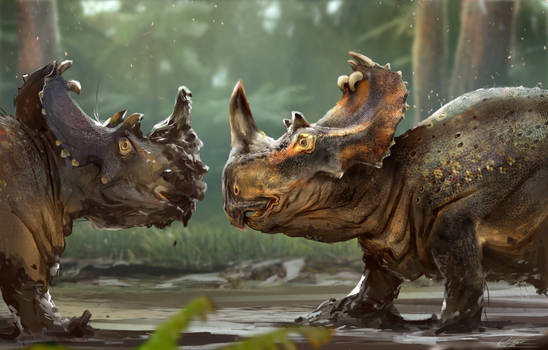 A Muddy Ceratopsian!