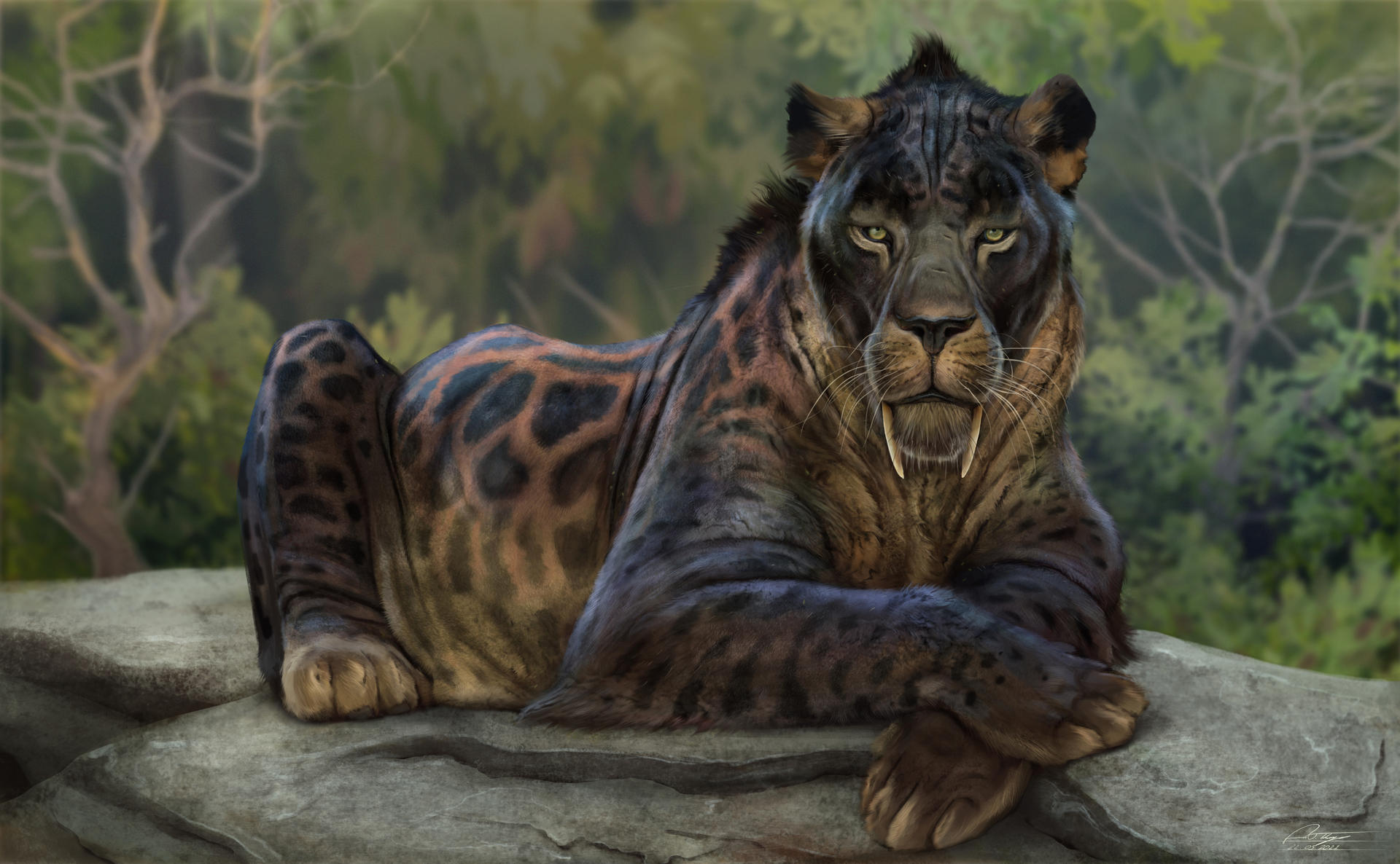 Smilodon Color Chilled Out Cat - Smilodon populator by anthon500 on DeviantArt