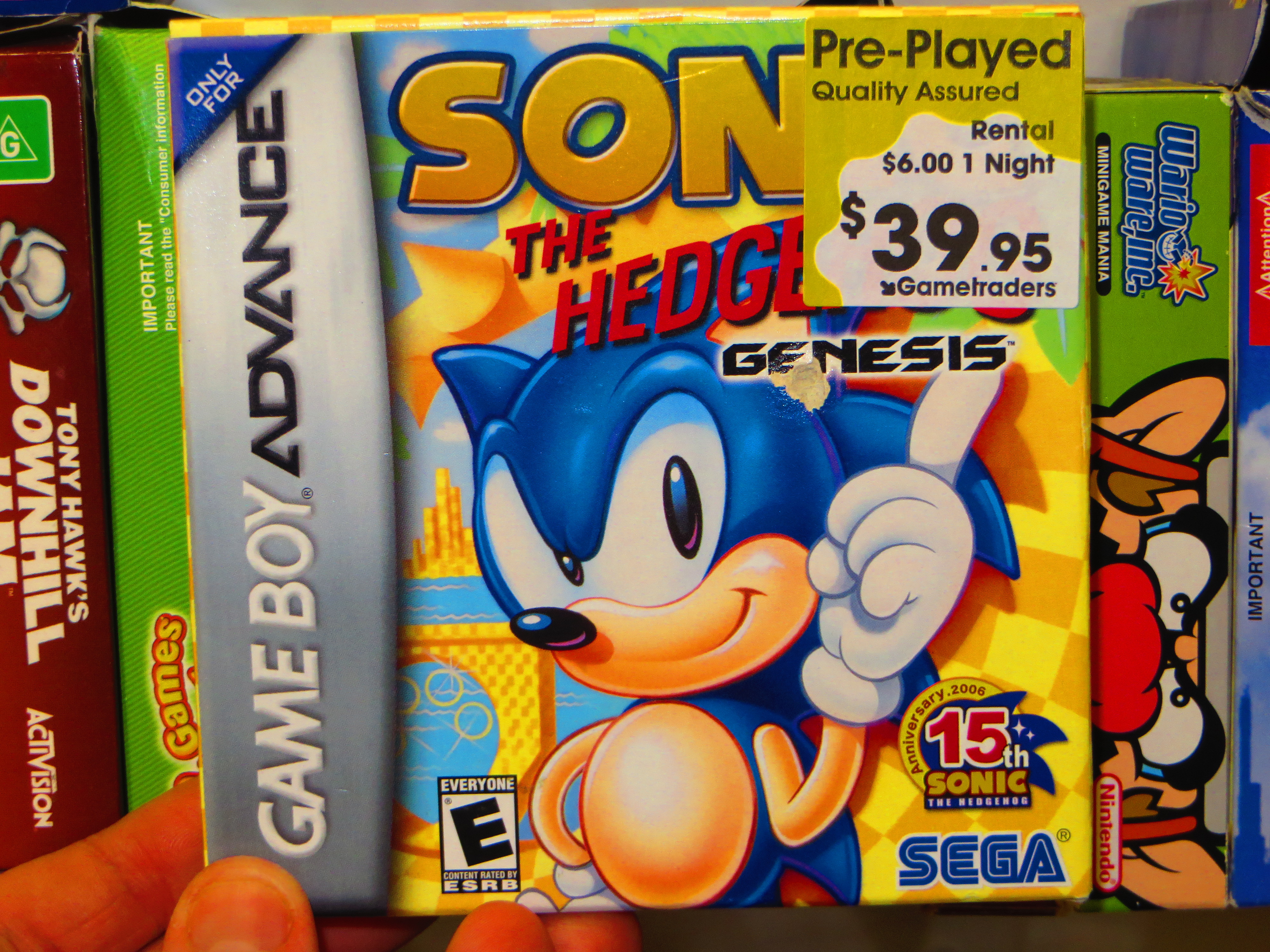 Sonic the Hedgehog Genesis Version Nintendo Game Boy Advance 