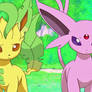 Leafon, Espeon and Glaceon