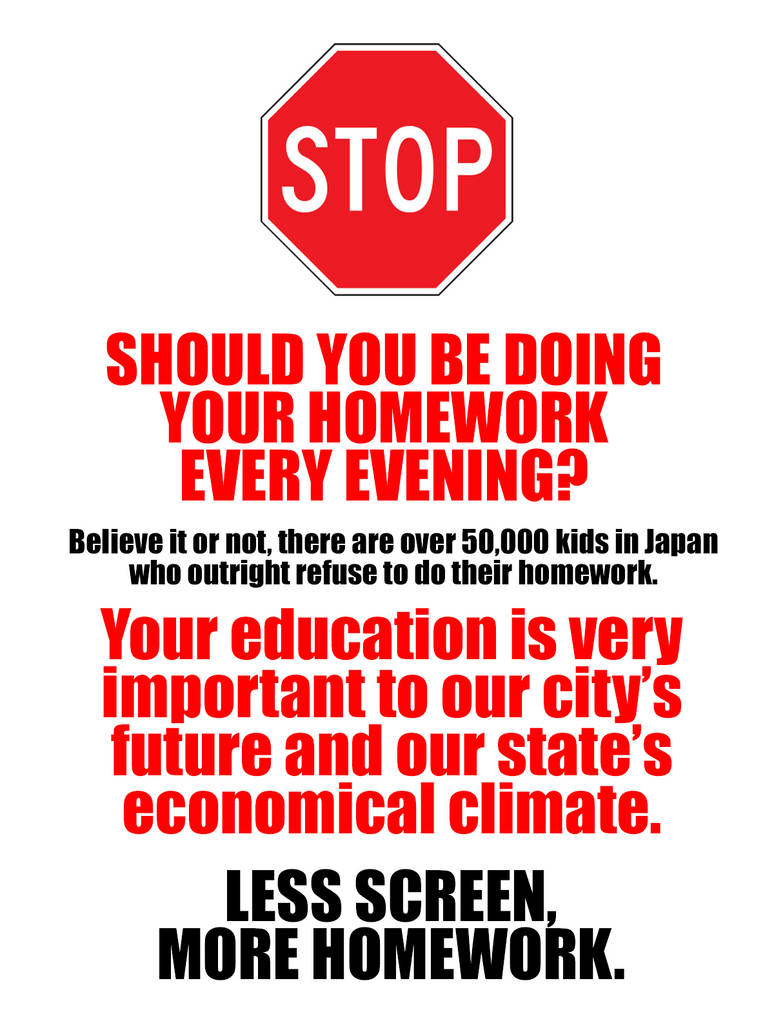 Homework Advisory Flyer by ryanthescooterguy on DeviantArt