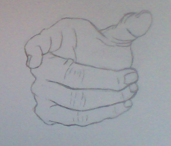 Drawing hands - Semi-pointing 2