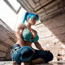 Blue Haired Giantess 2
