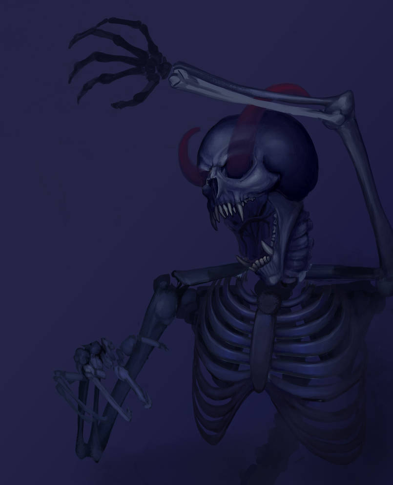 Skeleton sketch v2 by headbangerdragon on DeviantArt