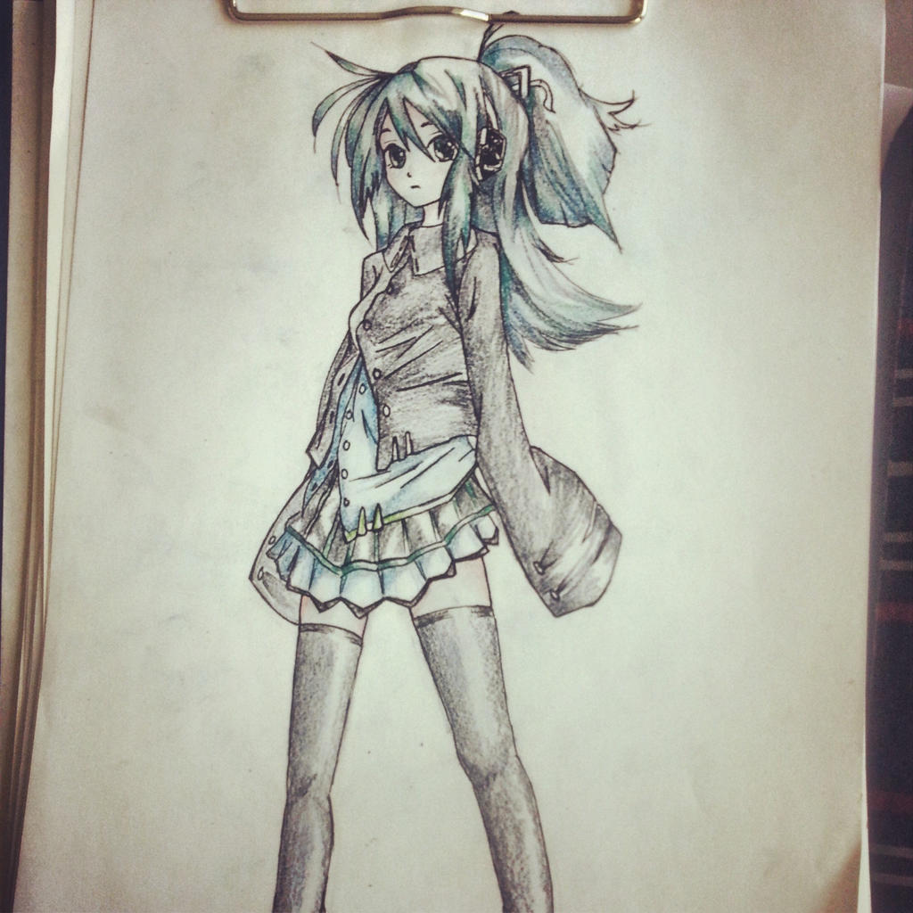 Pencil Colour Miku