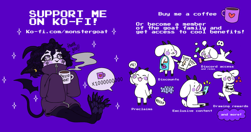 Kofi Assitance Ko-fi Support by Monstergoat on DeviantArt