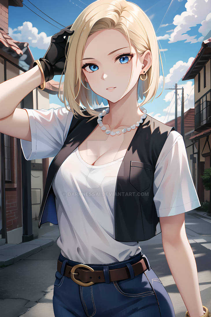 Android 18 Mac Android 18 by DarknessAi on DeviantArt