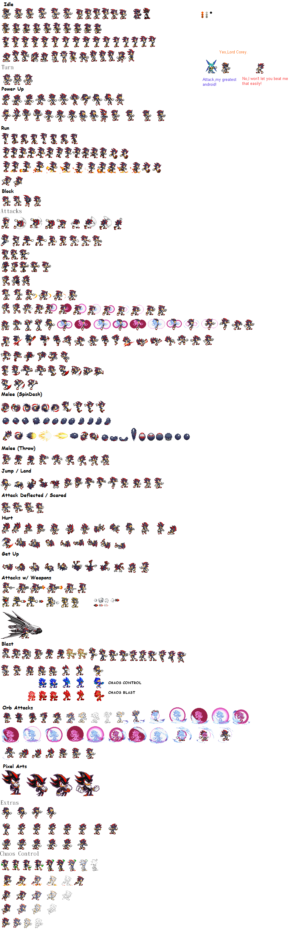 Shadow Android Sprites