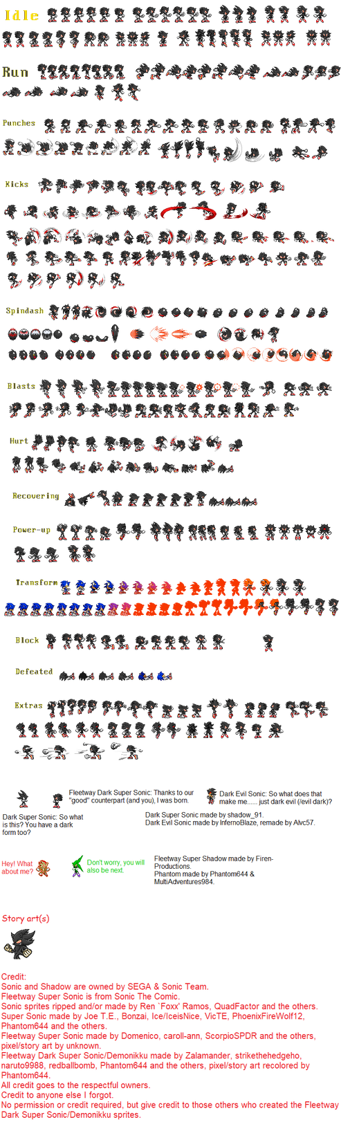 Multiverse Fleetway Super Sonic - sprite sheet by Swagboy567 on DeviantArt