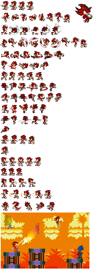 Darkspine Sonic sprites sheet updated W.I.P by DarkSeth644 on