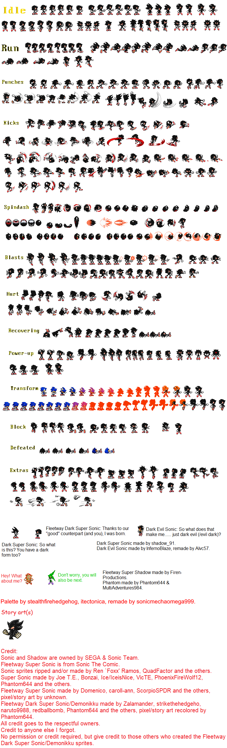 Darkspine Sonic sprites sheet updated W.I.P by DarkSeth644 on