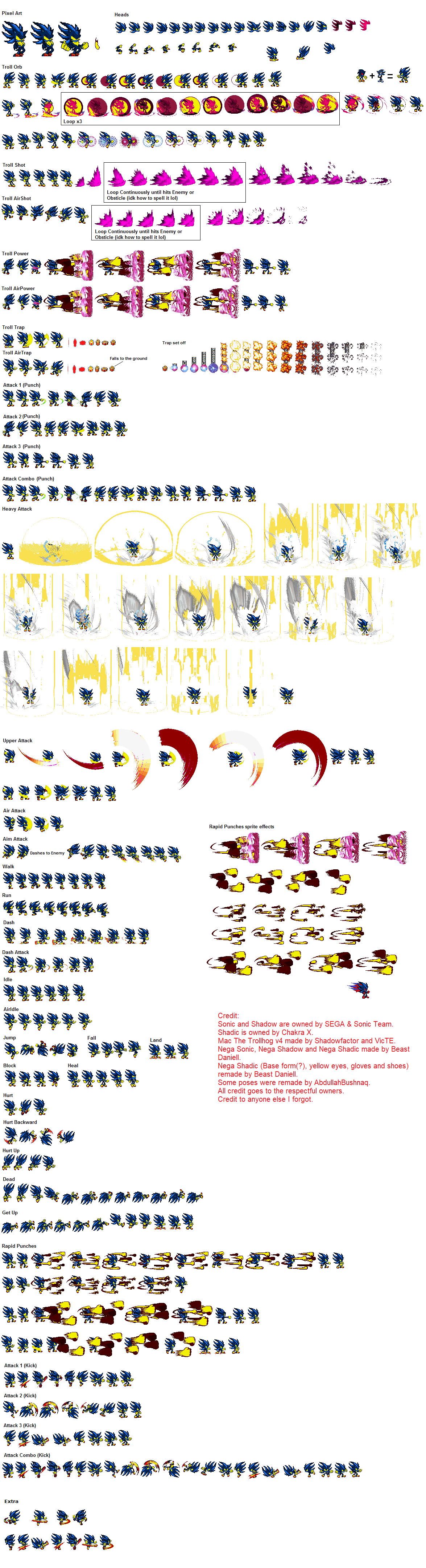 Darkspine Sonic sprites sheet updated W.I.P by DarkSeth644 on