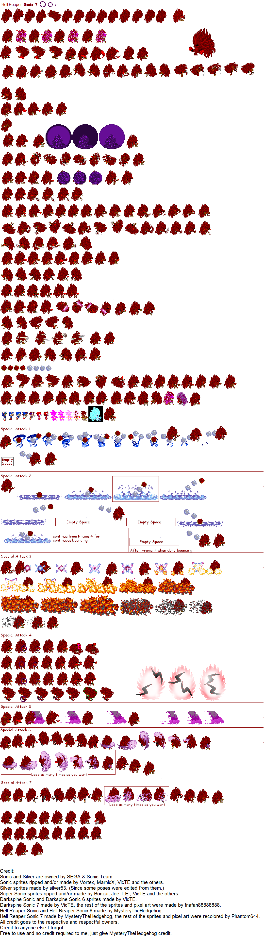 Hell Reaper Sonic 7 sprite sheet by DarkSeth644 on DeviantArt