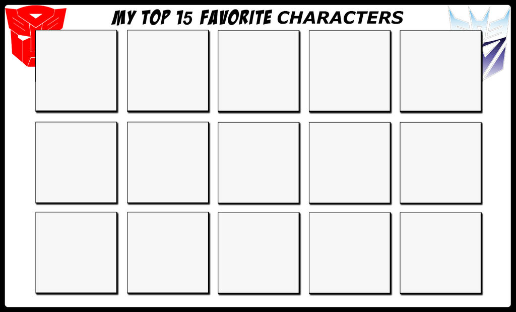 Top 15 Favorite Characters by 4xEyes1987 on DeviantArt